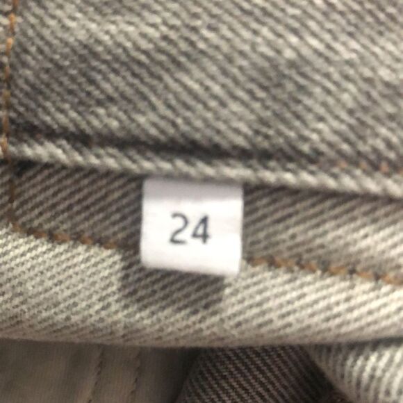 Jean Atelier women’s Size 24 High Rise Flip Waist Lightly Distressed Denim Jeans - Picture 10 of 11